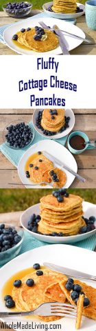 Fluffy Cottage Cheese Pancakes Pinterest Collage