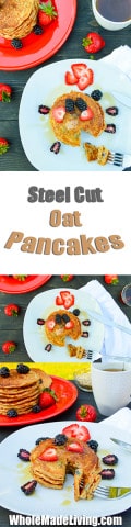 Steel Cut Oat Pancakes Pinterest Collage