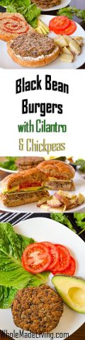 Black Bean & Chickpea Burgers Pinterest Collage