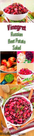 Vinegret (Russian Beet Potato Salad) Pinterest Collage