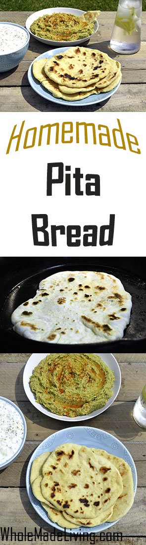 Homemade Pita Bread Pinterest Collage