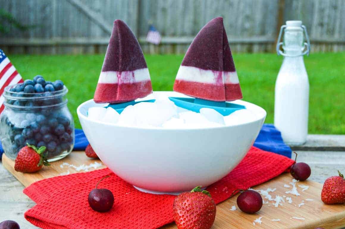 Patriotic Red White & Blue Popsicles