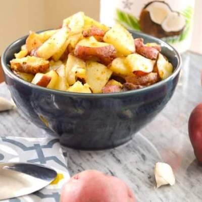 Garlic Roasted Red Potatoes with Coconut Oil