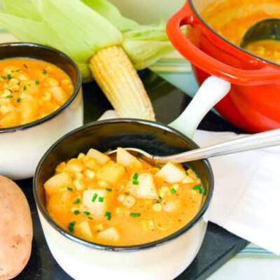 Easy Potato & Corn Chowder {in Under 1 Hour}