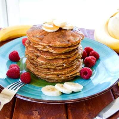 Peanut Butter Banana Flourless Pancakes