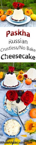 Paskha Russian Crustless Cheesecake Pinterest Collage