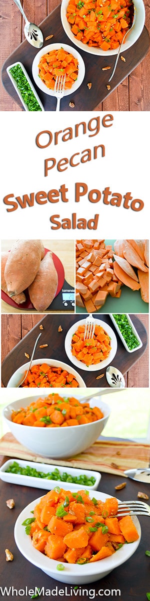 Orange Pecan Sweet Potato Salad Pinterest Collage