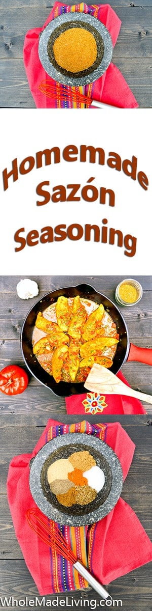 Homemade Sazon Seasoning Pinterest Collage