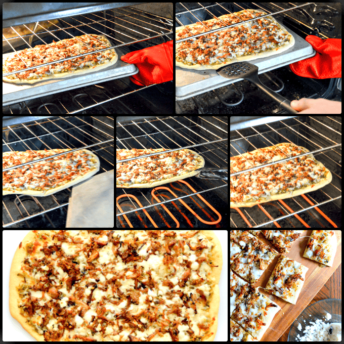 Carnitas Pizza baking collage