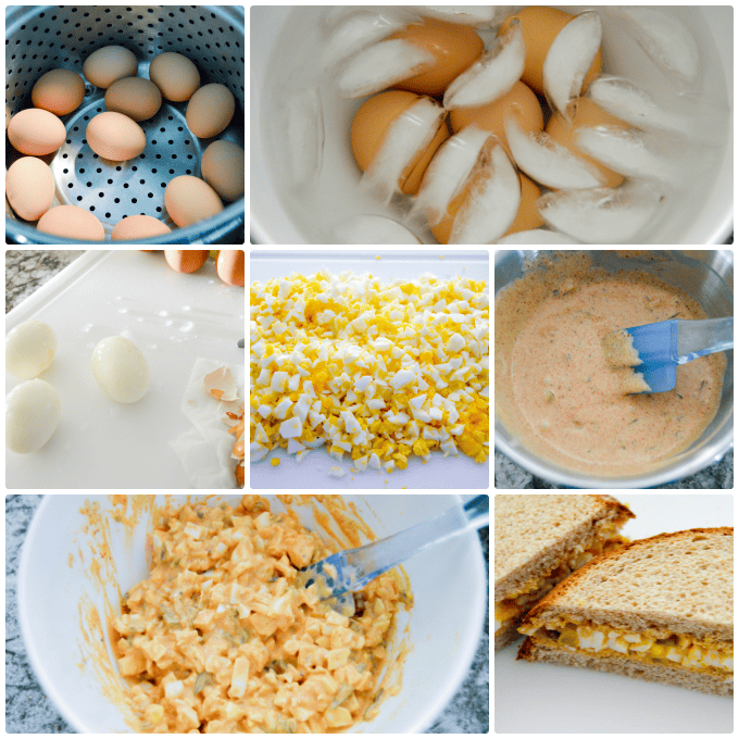 Smoky & Sweet Egg Salad step by step collage