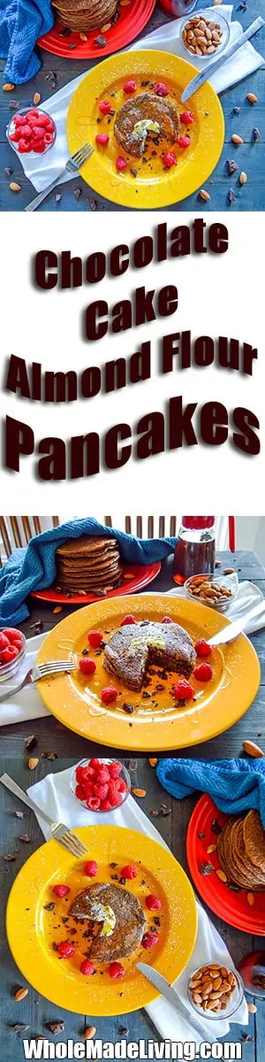 Chocolate Cake Almond Flour Pancakes Pinterest collage