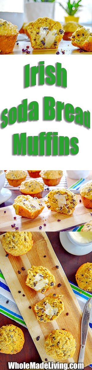 Irish Soda Bread Muffins Pinterest Collage