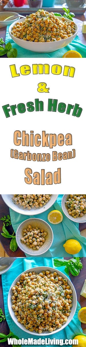 LEMON & FRESH HERB CHICKPEA SALAD Pinterest Collage