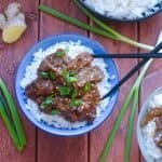 Mongolian beef with fluffy jasmine rice