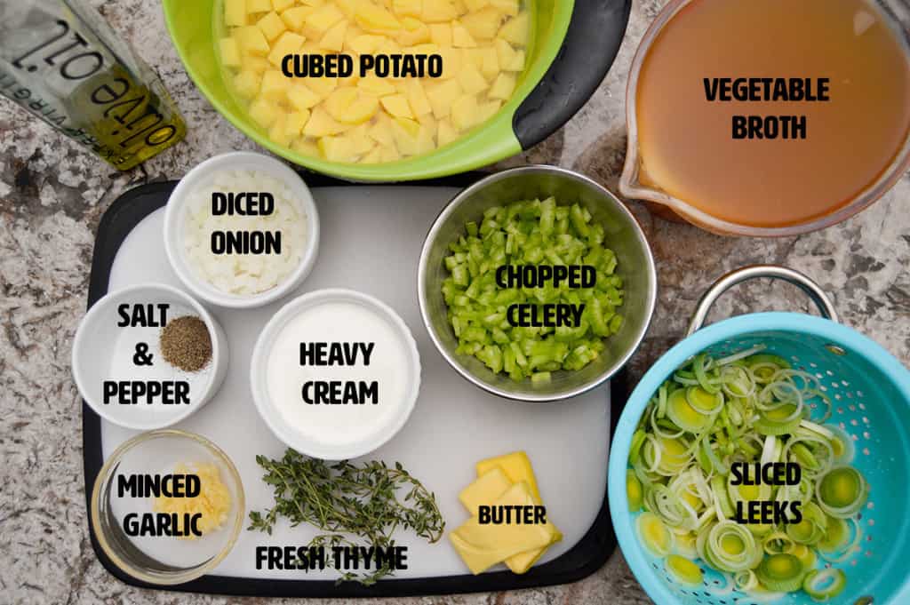 Instant Pot Potato Leek Soup Ingredients