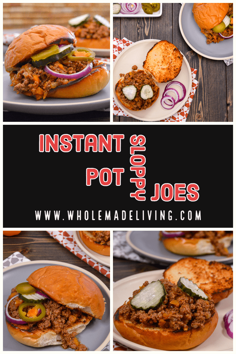 Instant Pot Sloppy Joes Pinterest Collage Pin