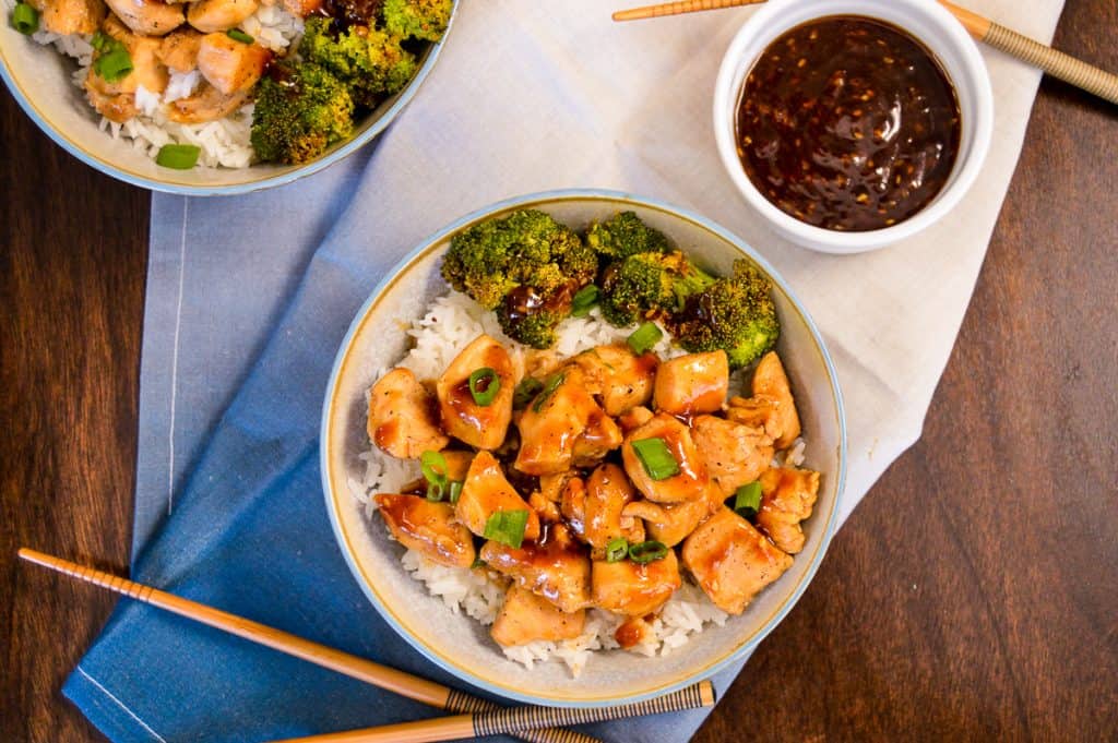 how many calories in a teriyaki chicken bowl