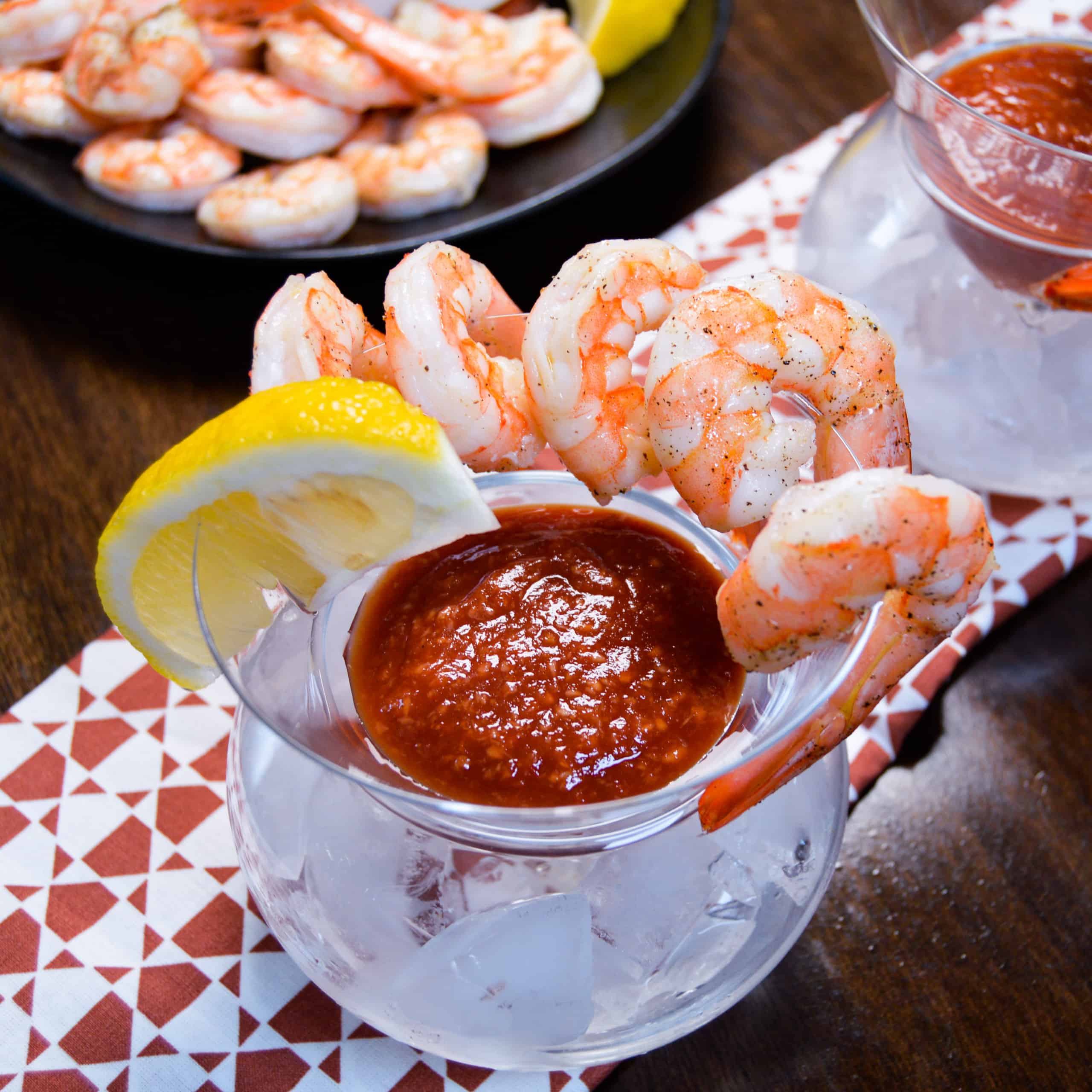 Roasted Shrimp Cocktail with Quick Cocktail Sauce