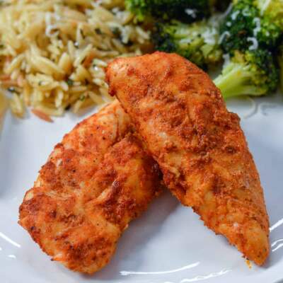 Air Fryer Chicken Tenders (Low Carb-No Breading)