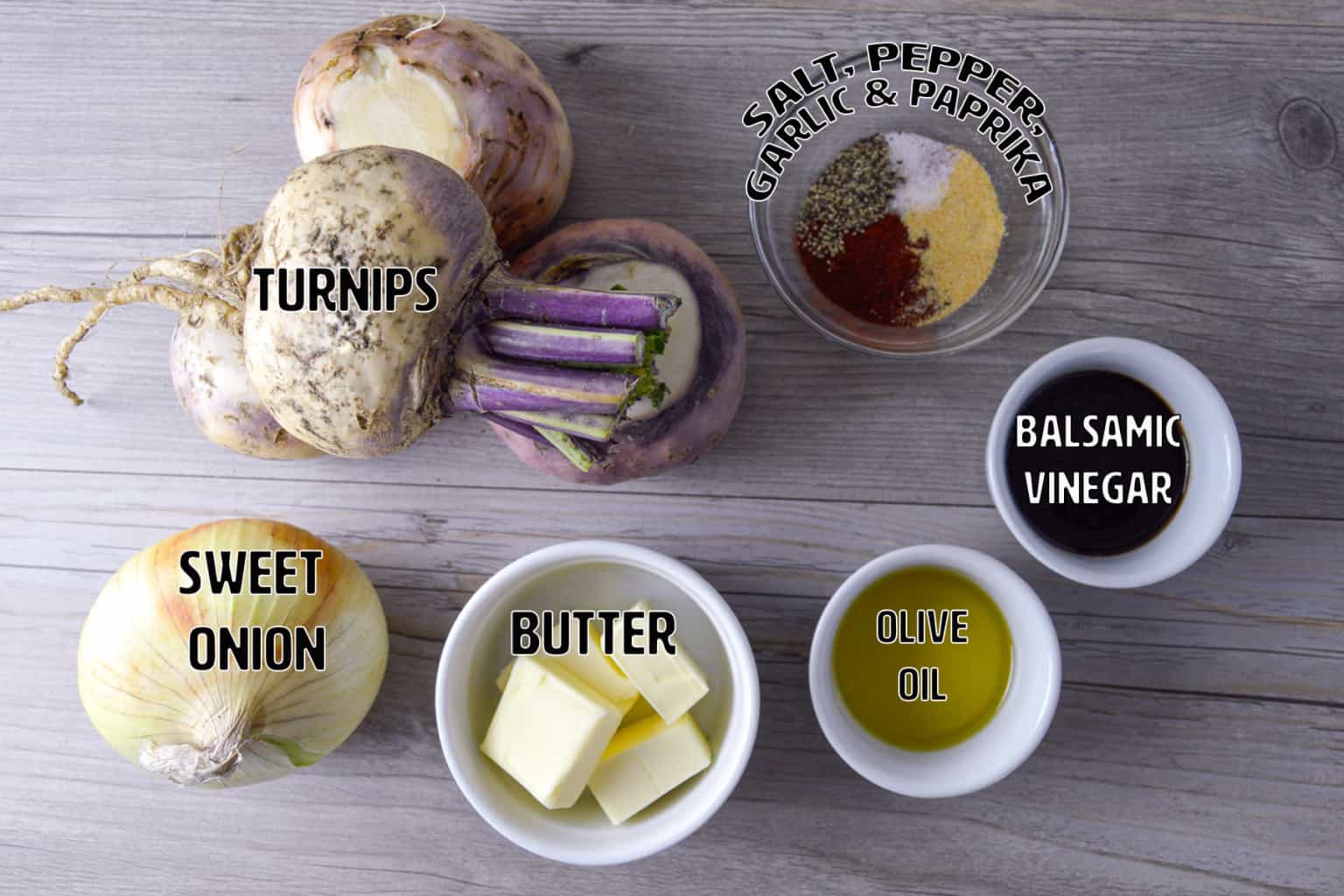 Balsamic Roasted Turnips with Onion (Pellet Smoker or Oven) Whole