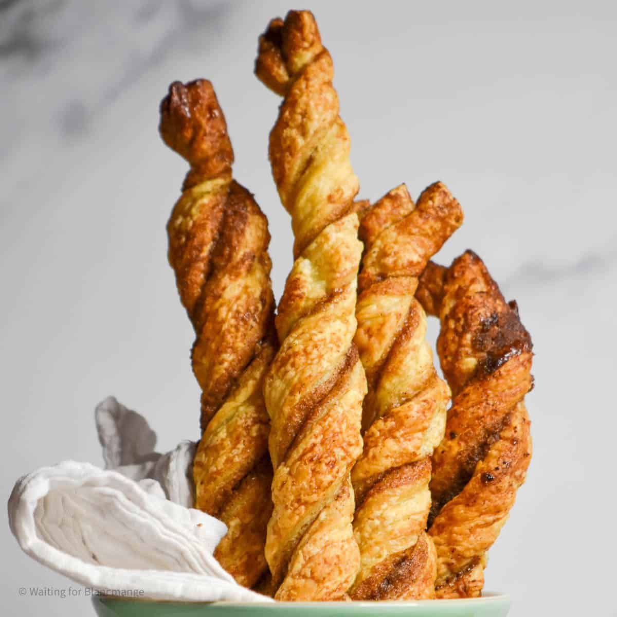 Puff Pastry Cinnamon Twists from Waiting from Blancmange