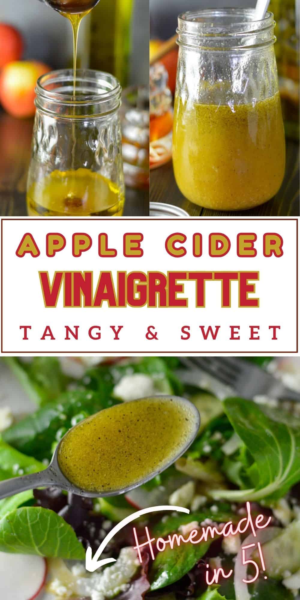 Apple Cider Vinaigrette Dressing Tangy and Sweet Pinterest Pin