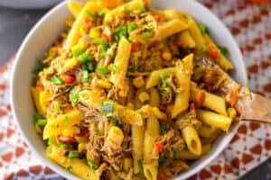Creamy Leftover Pulled Pork Pasta Recipe - Whole Made Living