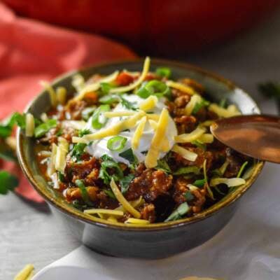 Easy No-Bean Chili with Steak & Chorizo (Low Carb)